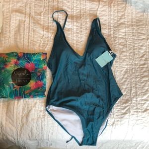 Cupshe size M Aqua one piece swimsuit NEVER WORN